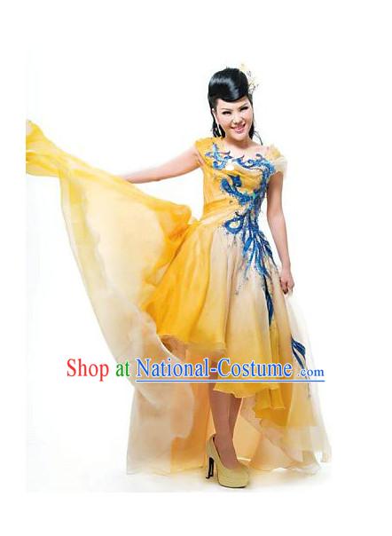 Traditional Chinese Mongolian Dresses and Hat Complete Set for Women