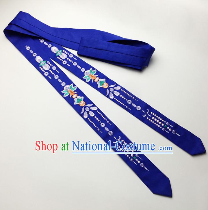 Blue Handmade Chinese Traditional Hair Band Hair Bands Headbands Hair Decorations for Women