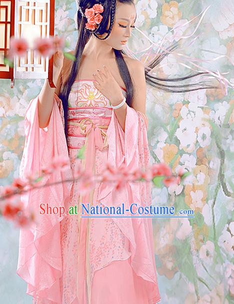 Chinese Halloween Cosplay Princess Costumes and Hair Ornaments Complete Set for Women