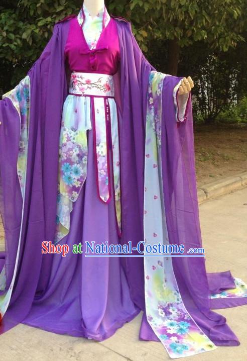 Purple Romantic Ancient Chinese Costumes Complete Set for Women