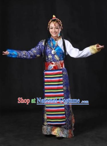 Traditional Chinese Tibetan Clothing Complete Set for Women