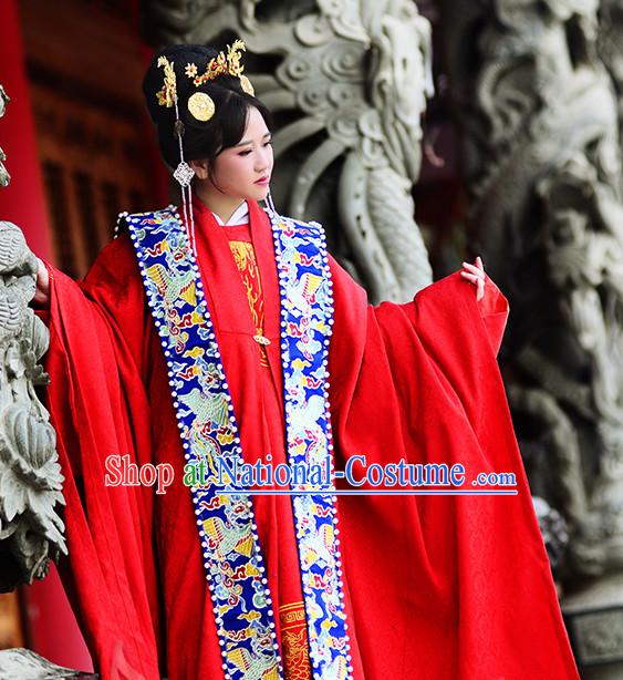 Ancient Chinese Traditional Bridal Wedding Ceremonial Dresses for Women