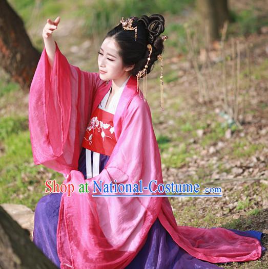 Chinese Ancient Princess Costumes and Hair Accessories Complete Set