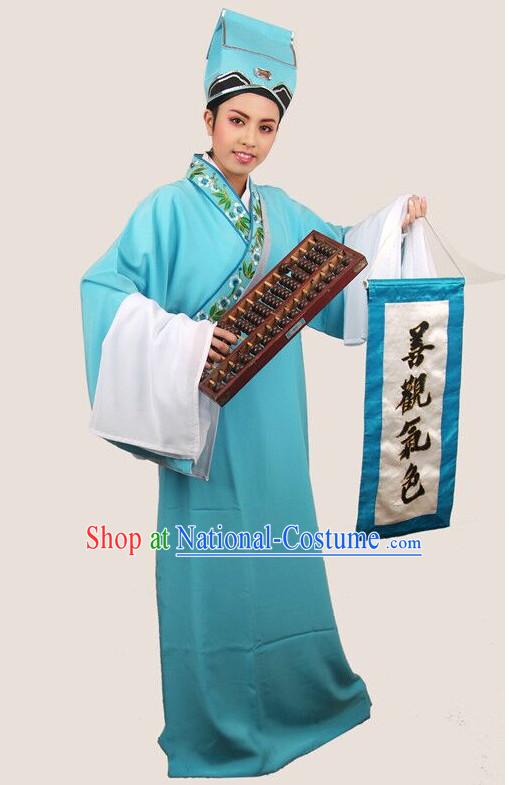 Chinese Ancient Fortune Teller Costumes and Hat Complete Set