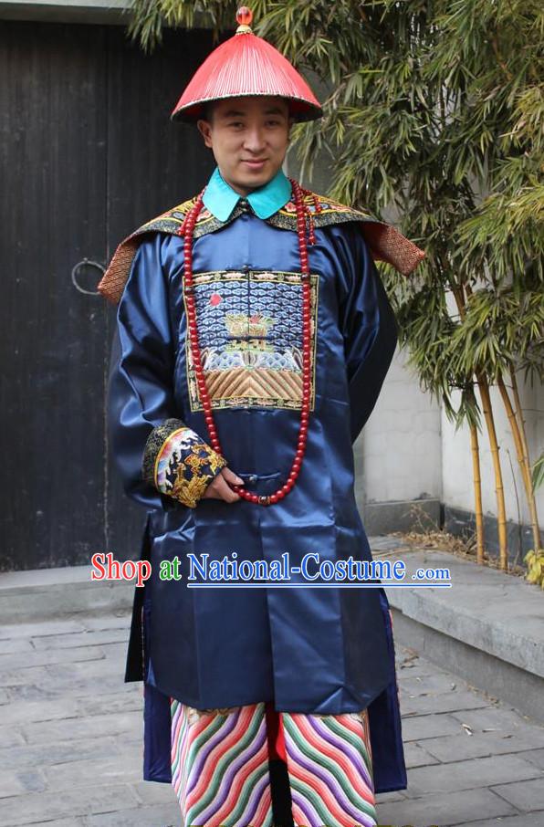 Chinese Ancient Official Costumes and Hat Complete Set for Men