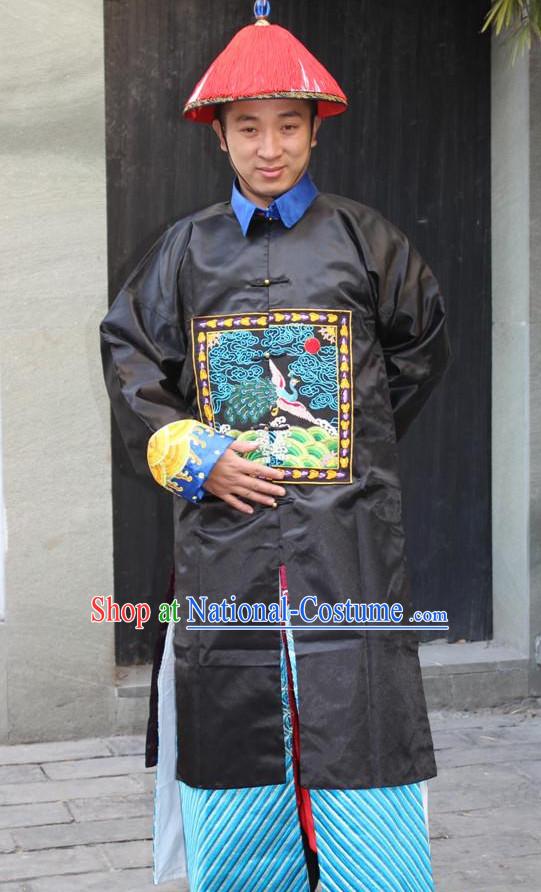 Chinese Ancient Official Costumes and Hat Complete Set for Men