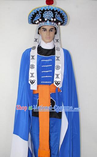 Chinese Ancient Revolutionary Costumes and Hat Complete Set for Men