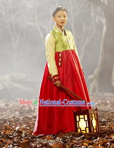 Ancient Korean Palace Princess Clothing and Hair Accessories Complete Set for Women