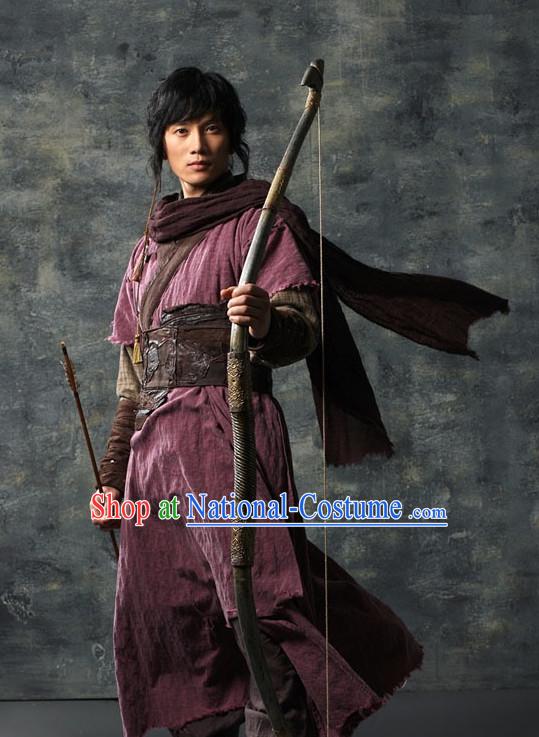 Ancient Korean Archer Costume and Arch Bow Complete Set