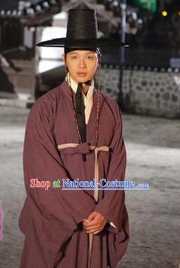 Ancient Korean Gentleman Costume and Hat Complete Set