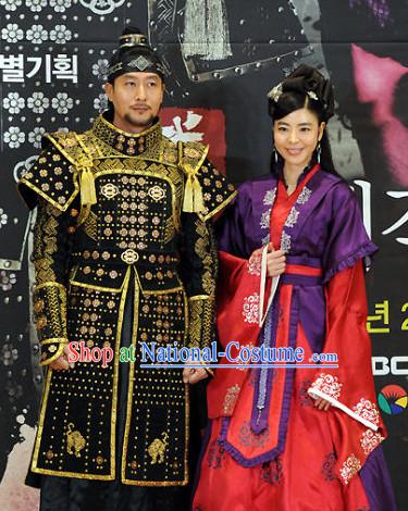 Ancient Korean Imperial Princess Costumes and Headpieces Complete Set