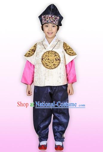 Korean Han Bok Clothes and Hat Complete Set for Children