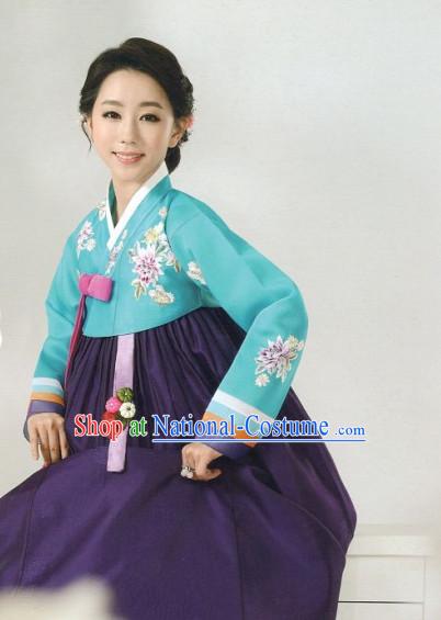 Made to Order Korean Fashion Hanbok and Hair Accessories Complete Set for Ladies