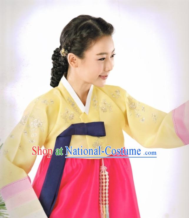 Plus Size Korean Fashion Hanbok Dresses Complete Set for Women