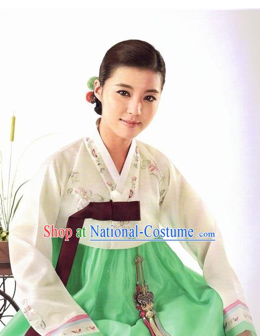 Korean Classic Hanbok Top and Skirt Complete Set for Women