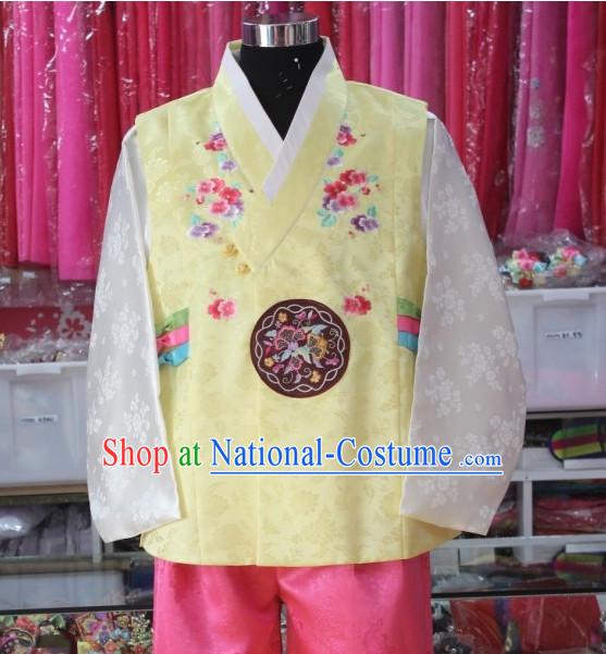 Top Korean Fashion Hanbok Blouse and Pant Complete Set for Men