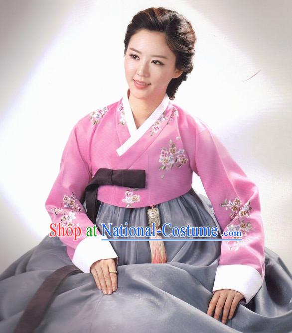 Korean Fashion Hanbok Tops and Skirt Complete Set for WomenKorean Fashion Suit Complete Set for Women