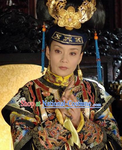 Qing Queen Dresses and Headwear