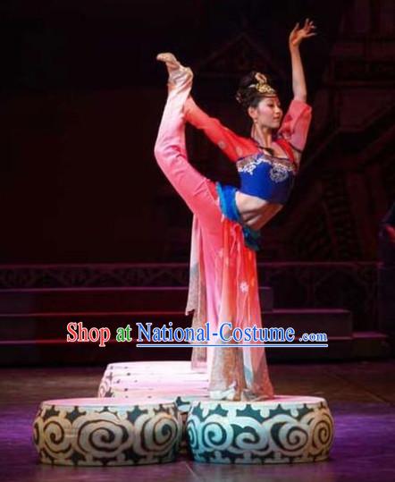 Chinese Classic Dance Costume and Headpieces Complete Set