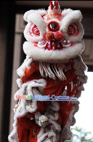 100_ Natural Wool Hok San Lion Dance Equipment Complete Set