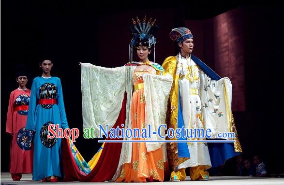 Emperor and Empress Costume and Hats 2 Sets