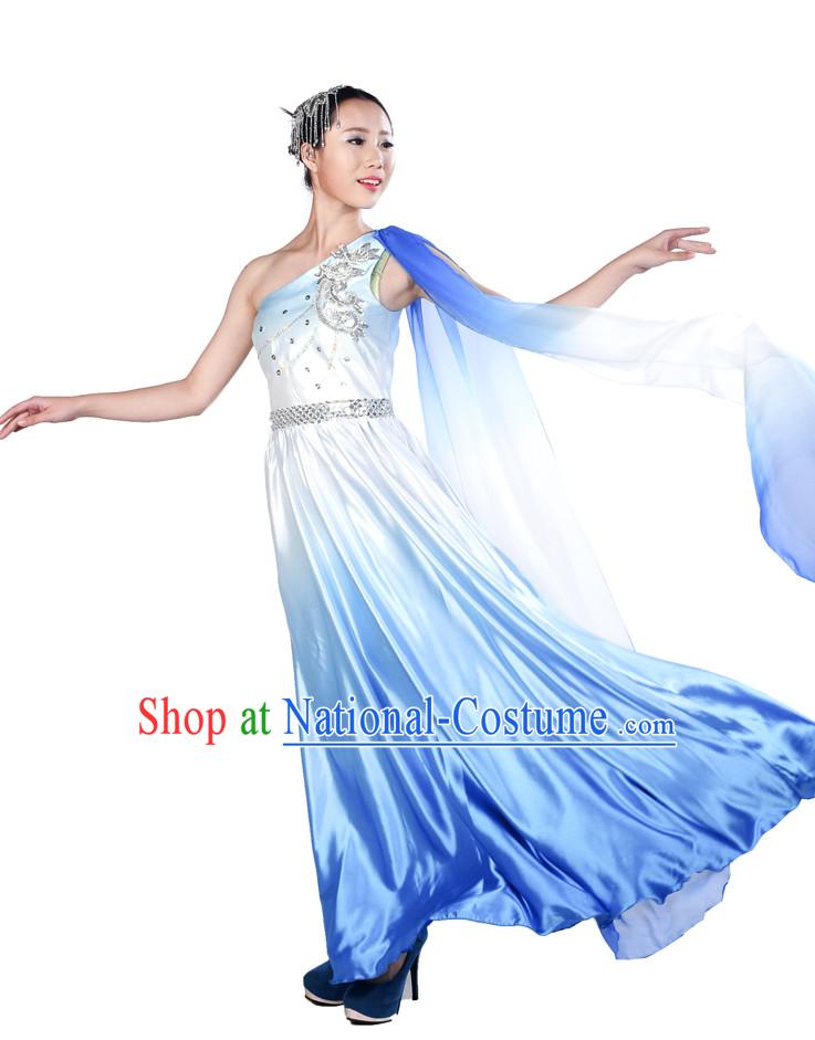 lyrical style color transition dance costume