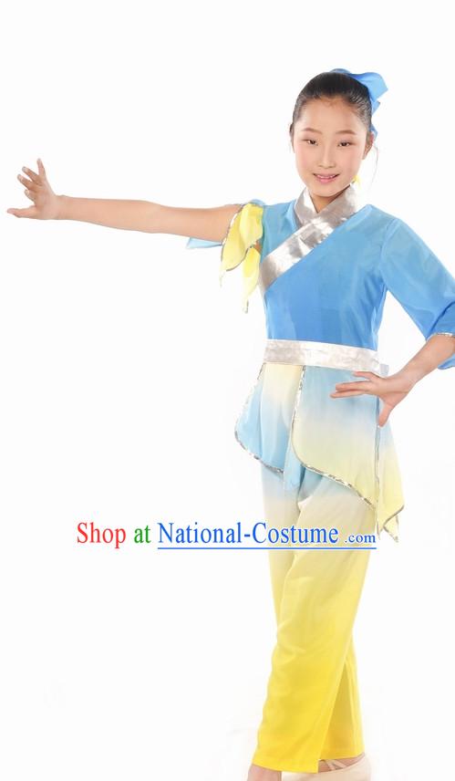 Ancient Student Dance Costumes and Headdress Complete Set for Kids