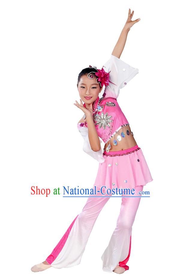 Asian Kids Yangge Dance Suits Solo or Group Dance