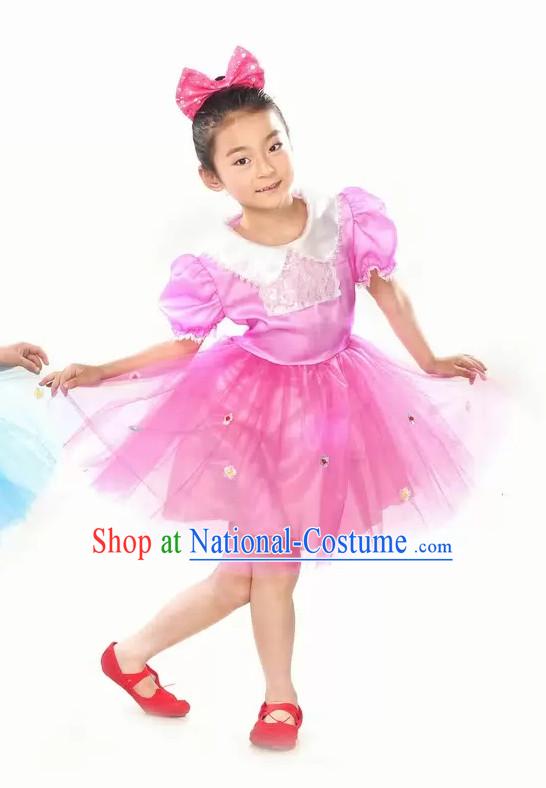 Lovely Primary Student Dance Costume and Headpiece for Children