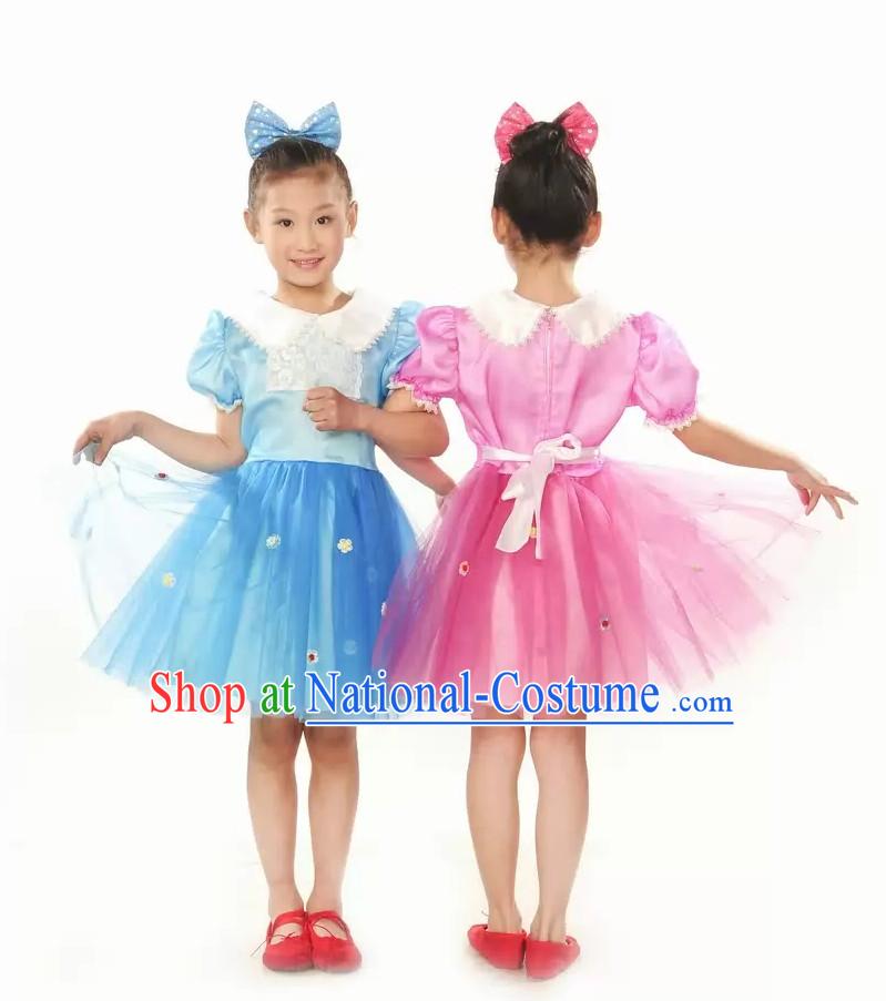 Lovely Primary Student Dance Costume and Headpiece for Children