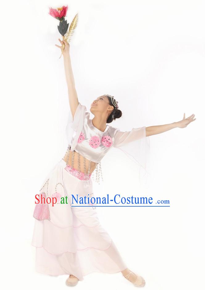 Classic Fan Dance Costume for Girls