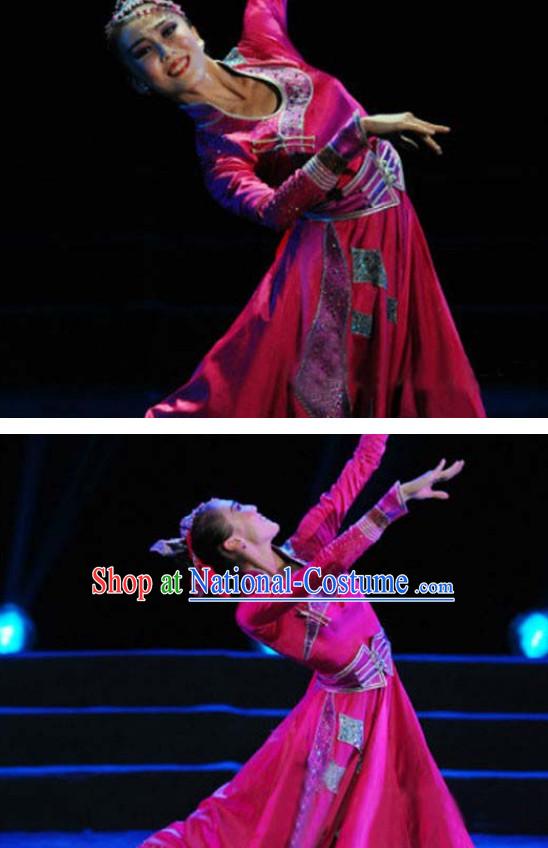 Chinese Mongolian Dance Woman Costume Dance Costumes