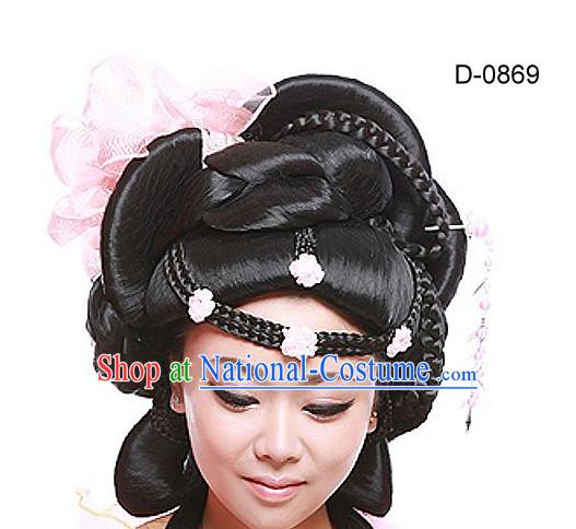 Chinese Ancient Empress Hair extensions Wigs Fascinators Toupee Hair Pieces Long Wigs for Women