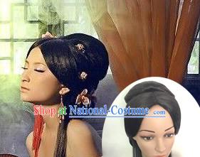 Chinese Tang Dynasty Princess Lady Hair extensions Wigs Fascinators Toupee Long Wigs Hair Pieces