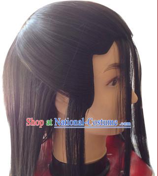 Chinese Ancient Male Yang Guo Black Long Wig