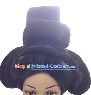 Chinese Ancient Tang Dynasty Queen Black Wigs