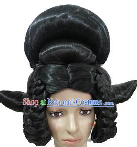 Chinese Ancient Princess Beauty Black Fairy Wigs