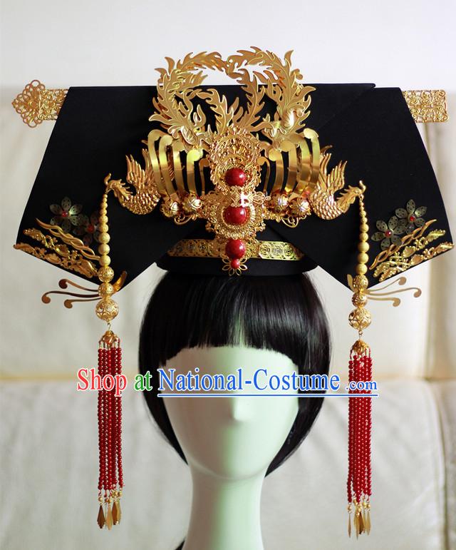 China Qing Manchu Princess Phoenix Hat Qi Tou