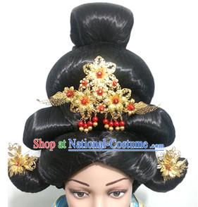 Chinese Classic Wigs Hair Extensions Lace Front Wig Hair Pieces for Women