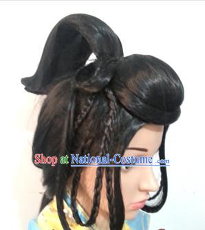 Chinese Ancient Fairy Lady Halloween Black Long Wigs