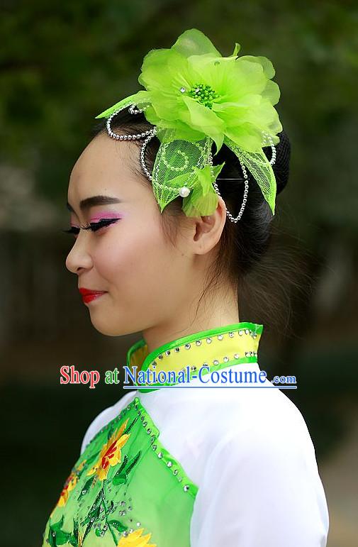 Green Chinese Folk Dance Headdress