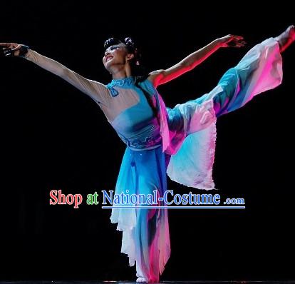 Chinese Quality Classic Dance Costumes and Headwear Complete Set for Women