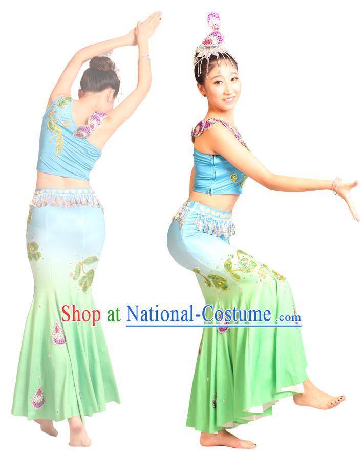 Chinese Teenagers Dai Dance Uniform for Competition