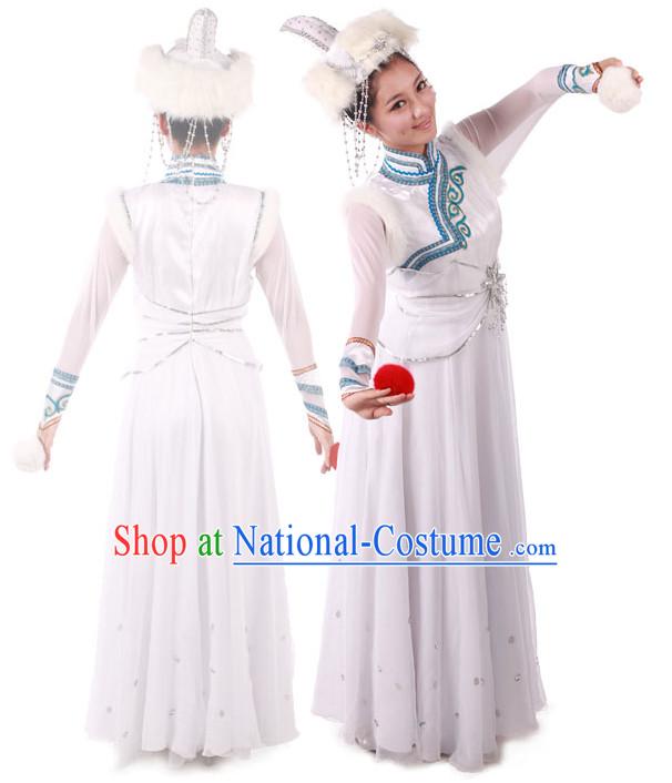 Chinese Mongolian Dance Costume for Competition