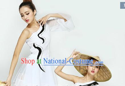 Chinese Quality Classical Dance Costume and Headwear Complete Set for Girls