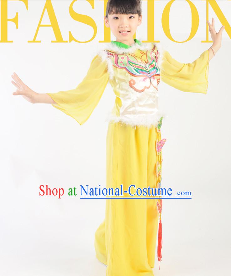 Chinese Kids Folk Dance Costumes for Competition