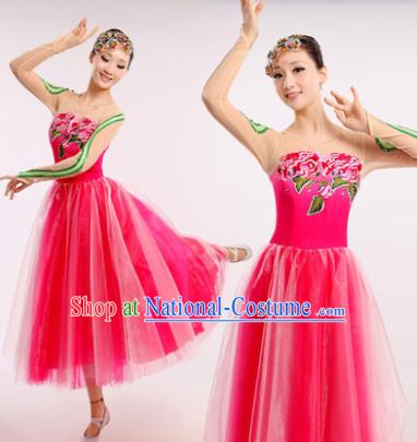 Chinese Fan Dance Costume Dancewear Discount Dane Supply Clubwear Dance Wear China Wholesale Dance Clothes for Women