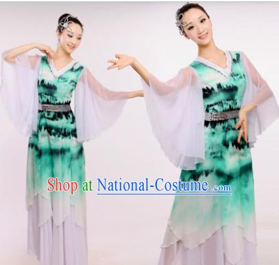 Chinese Fan Dance Costume Dancewear Discount Dane Supply Clubwear Dance Wear China Wholesale Dance Clothes for Women