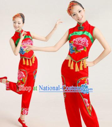 Chinese Folk Dance Costume Dancewear Discount Dane Supply Clubwear Dance Wear China Wholesale Dance Clothes for Women