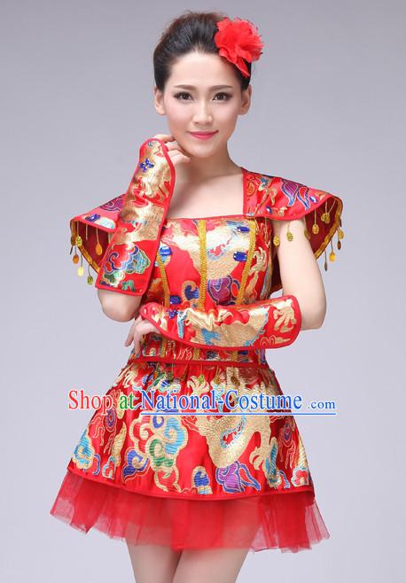 Chinese Drum Dance Costumes Dancewear Discount Dane Supply Clubwear Dance Wear China Wholesale Dance Clothes